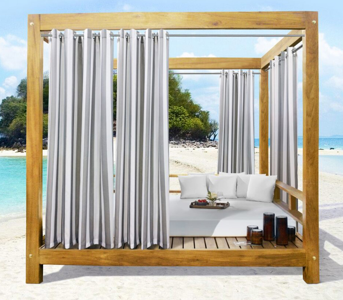 Seascapes Stripe and Solid Indoor/Outdoor Grommet Panel Questions & Answers