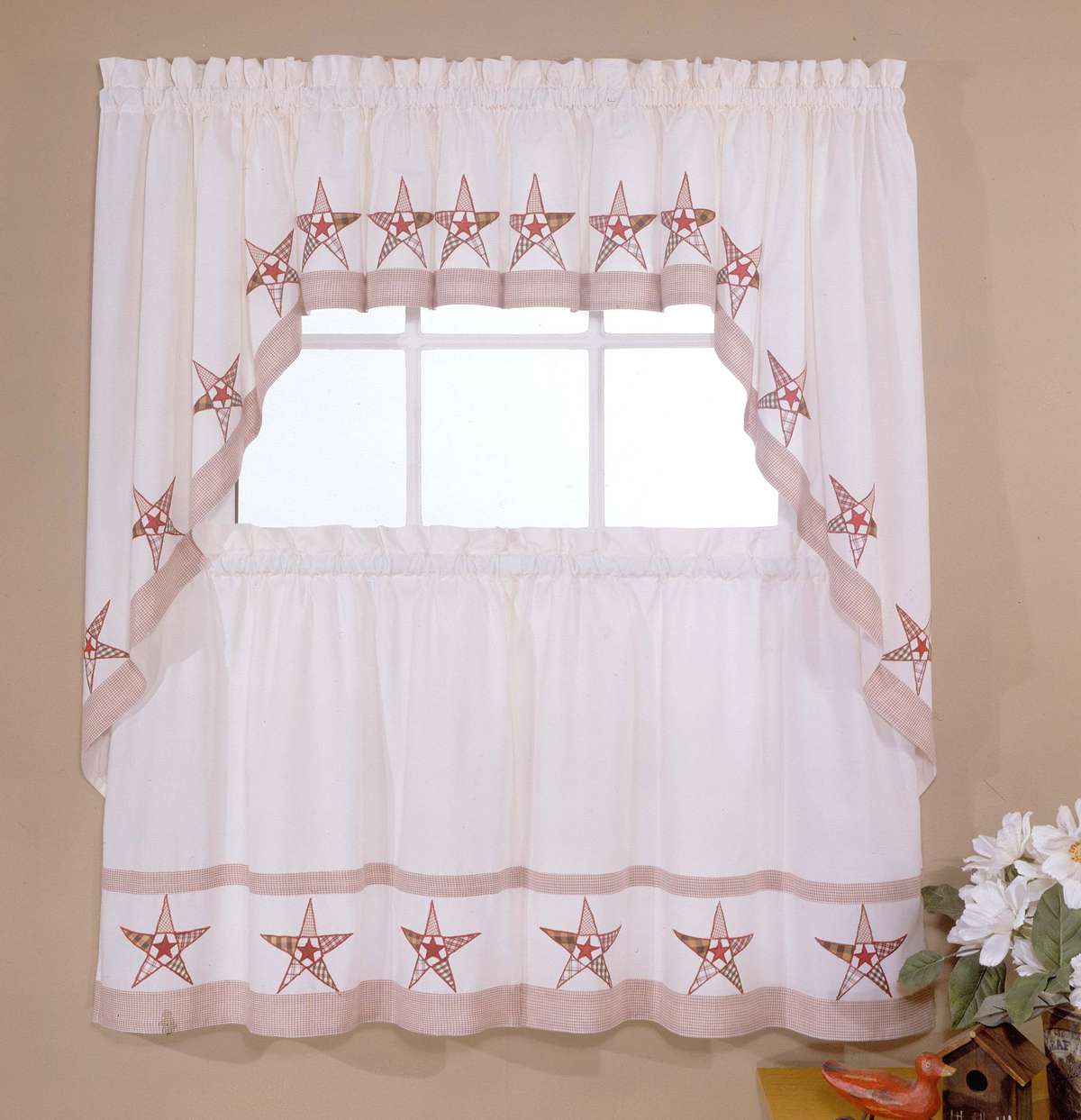 Country Stars Kitchen Tier Curtain Pair Questions & Answers