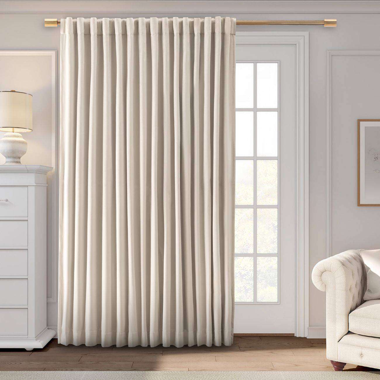 How wide is the actual curtain, with pleats included?  Is it truly 100” of coverage, or less because of the pleats?