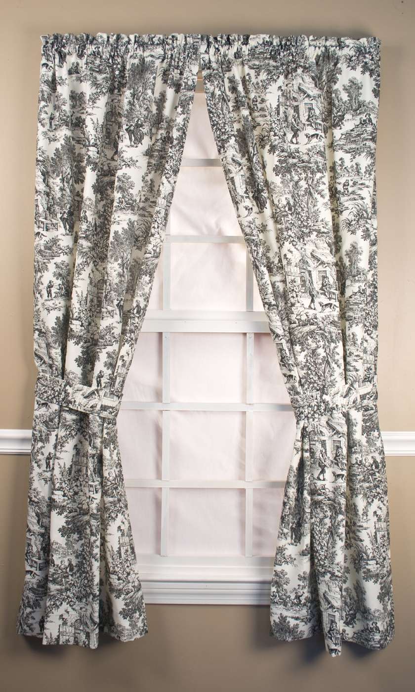 Victoria Park Toile Tailored Curtain Panel pairs with ties Questions & Answers