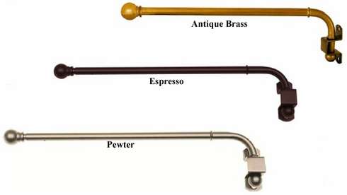 Swing Arm Rod Set (pair) Pewter, Antique Brass, Espresso, Black Questions & Answers