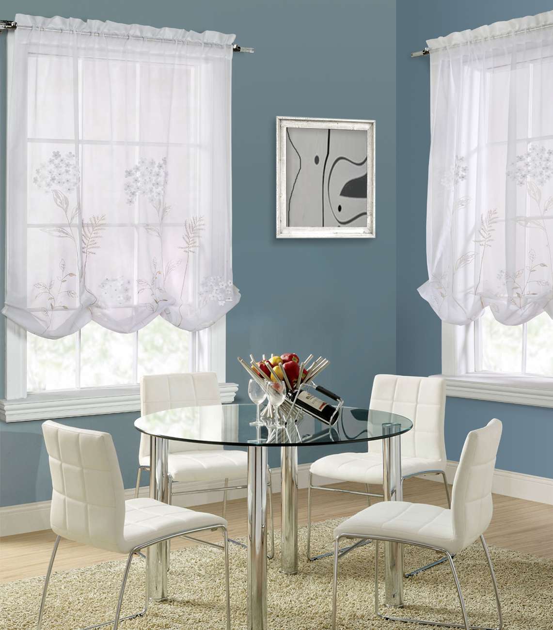 Looking at the photos these curtains look white but the description is cream. Is cream the color of the flowers?